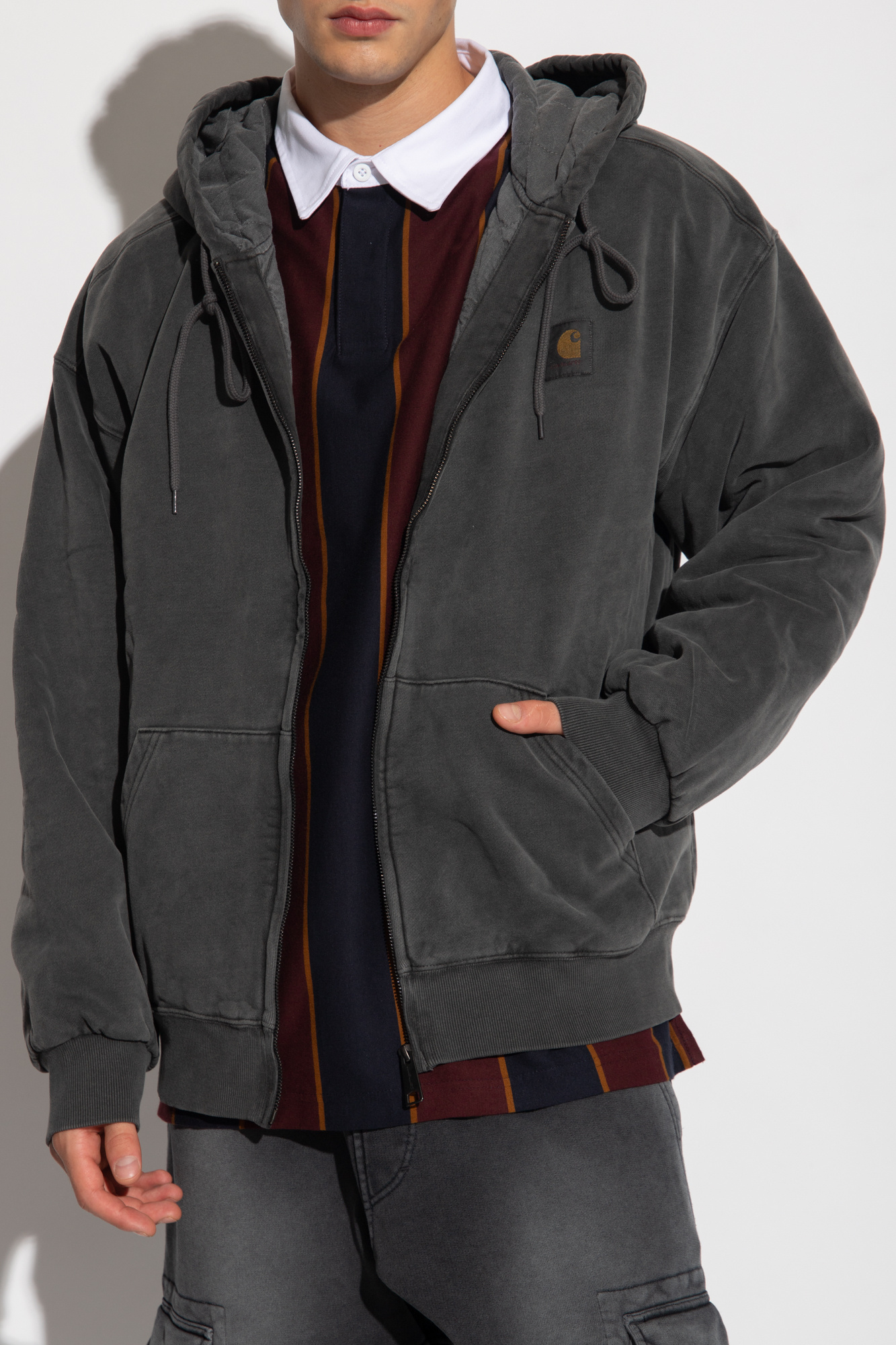 Grey 'Vista' Men hoodie Carhartt WIP - SchaferandweinerShops Grey 'Vista' Men hoodie Carhartt WIP - SchaferandweinerShops